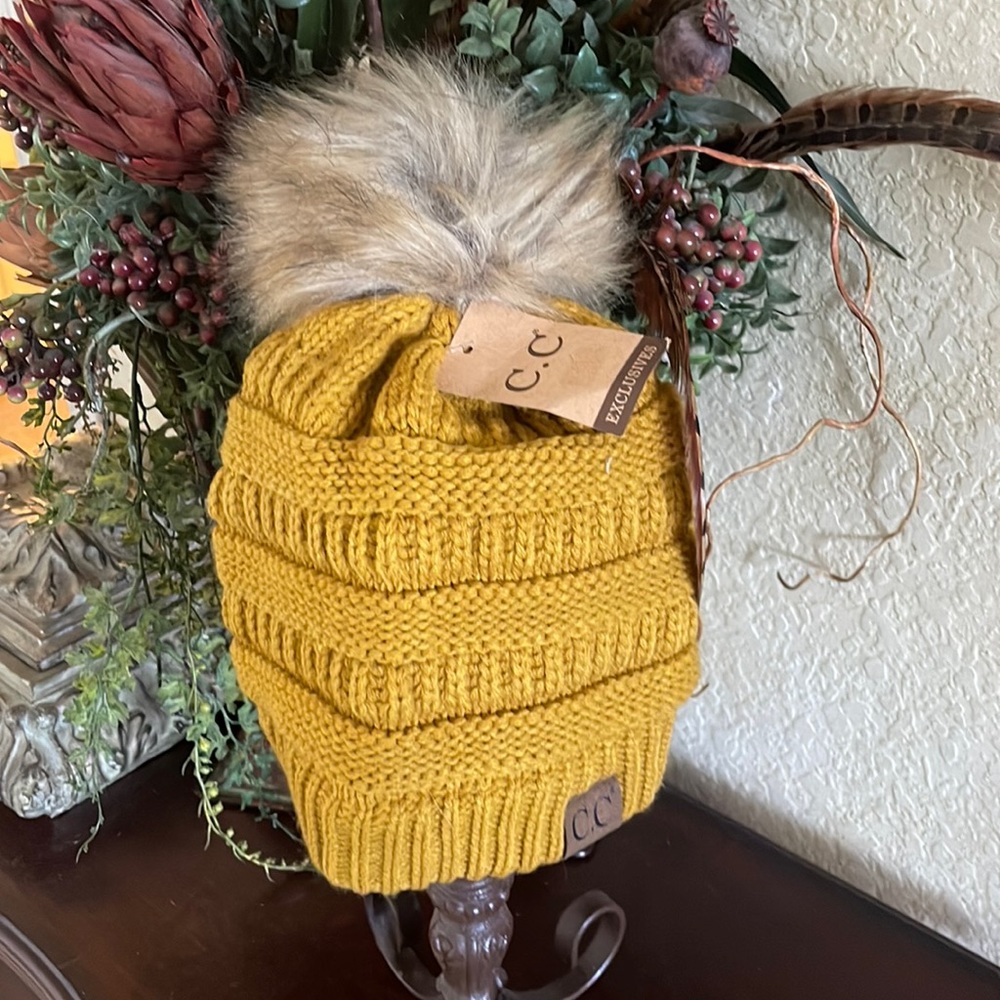 C.C. NWT mustard knit hat